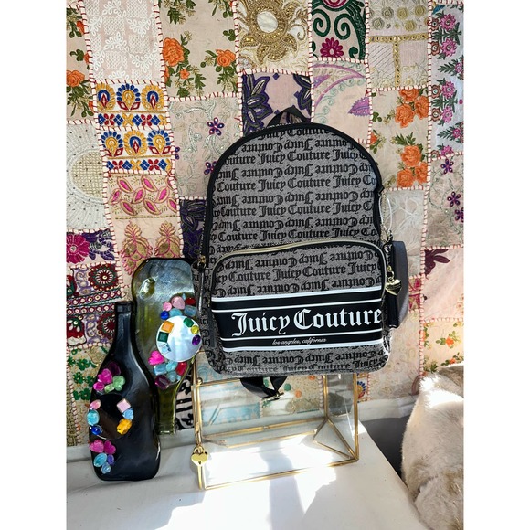 📚✏️🚌BACK TO SCHOOL Juicy couture blk backpack nwt - Picture 3 of 11